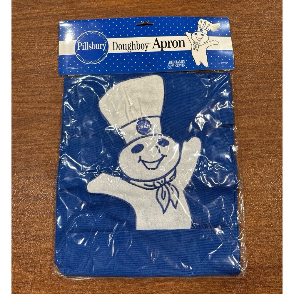 Vintage Benjamin & Medwin Pillsbury Doughboy Poppin' Fresh Blue Apron